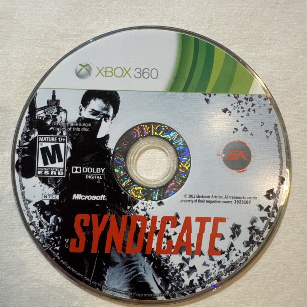 Syndicate Microsoft Xbox 360 Disc Only